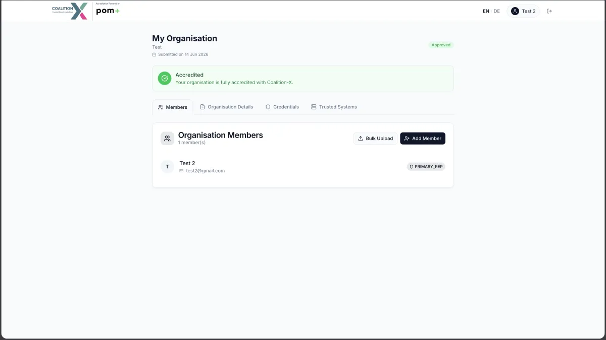 CoalitionX — Accredited workspace