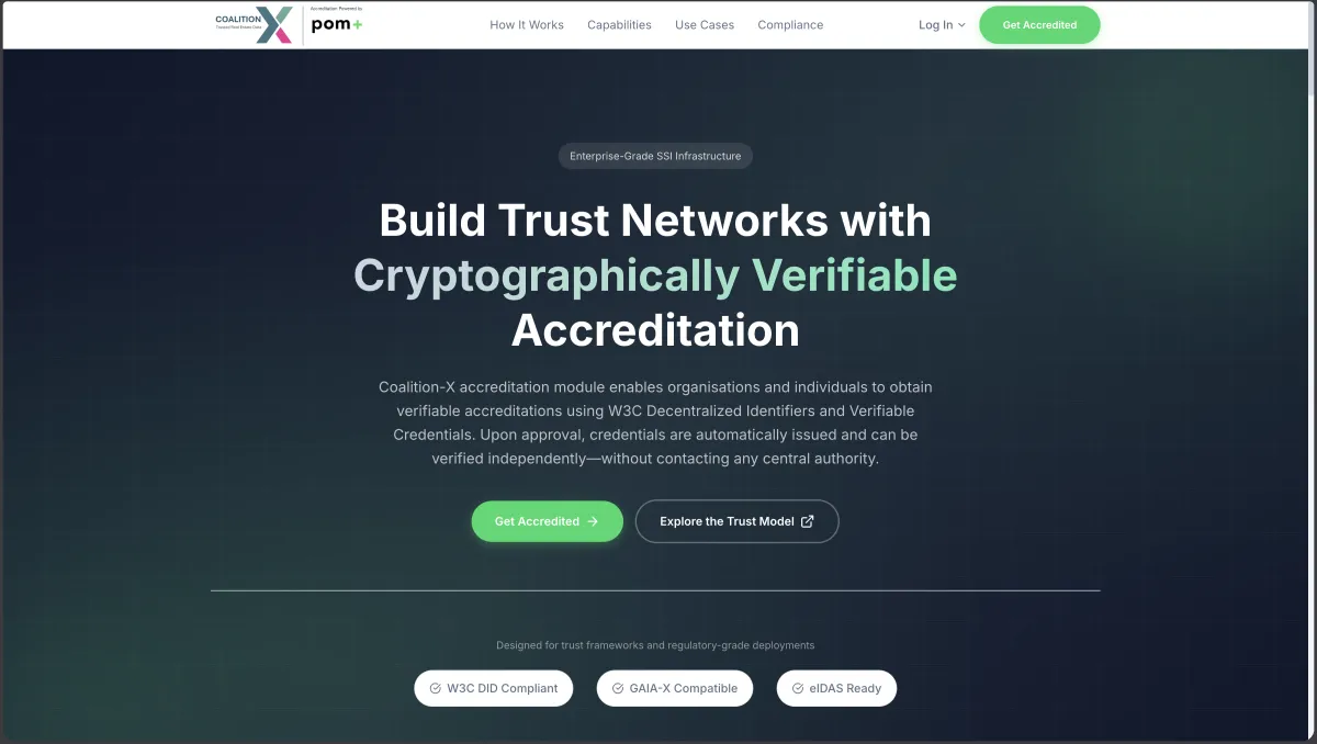 CoalitionX — Verifiable accreditation